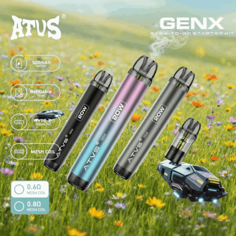 DE020 Dispositif système de Pod kit de dosettes préremplies avec débit d'air réglable MTL RDL ATVS Vape