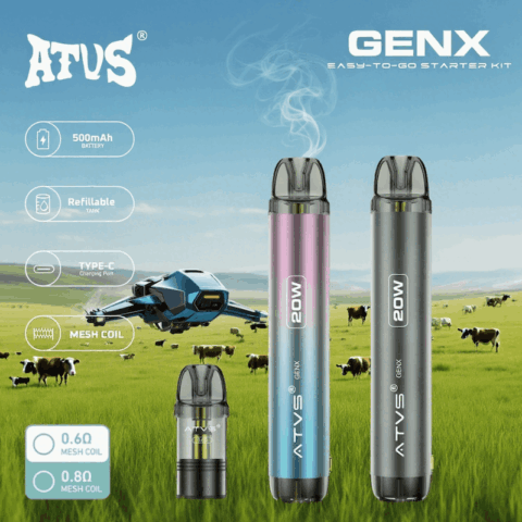 DE020 Dispositif système de Pod kit de dosettes préremplies avec débit d'air réglable MTL RDL ATVS Vape