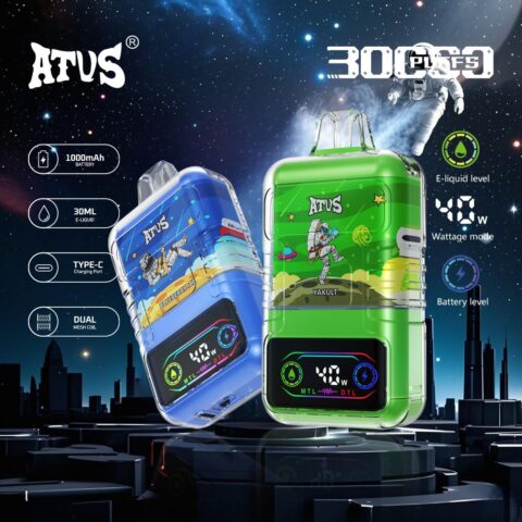 DE021 Cigarette électronique jetable Puff 30000 Taff avec Afficheur LED rechargeable et débit d'air réglable MTL DTL ATVS Vape