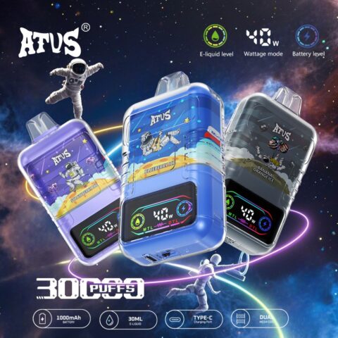 DE021 Cigarette électronique jetable Puff 30000 Taff avec Afficheur LED rechargeable et débit d'air réglable MTL DTL ATVS Vape