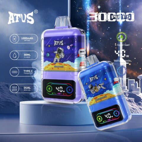 DE021 Cigarette électronique jetable Puff 30000 Taff avec Afficheur LED rechargeable et débit d'air réglable MTL DTL ATVS Vape