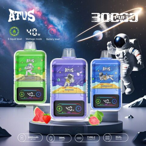 DE021 Cigarette électronique jetable Puff 30000 Taff avec Afficheur LED rechargeable et débit d'air réglable MTL DTL ATVS Vape