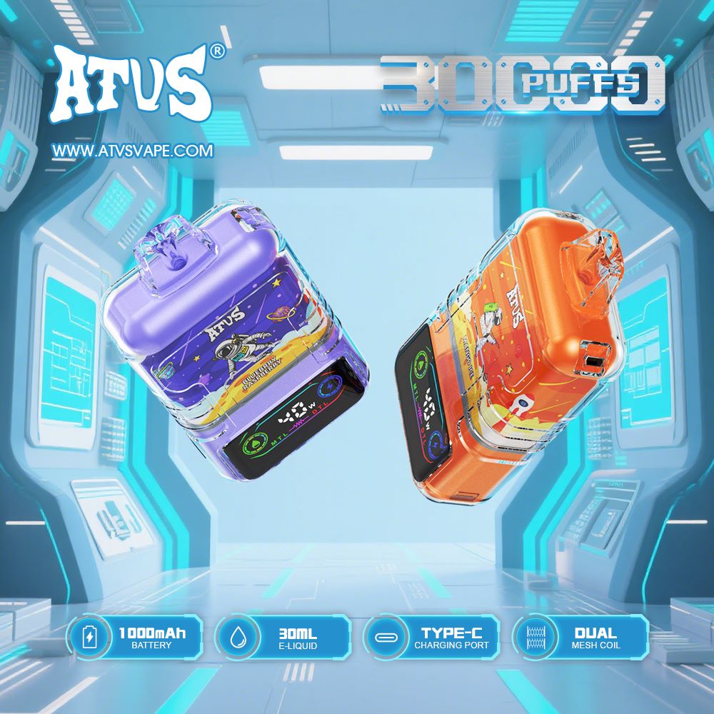 DE021 Cigarette électronique jetable Puff 30000 Taff avec Afficheur LED rechargeable et débit d'air réglable MTL DTL ATVS Vape