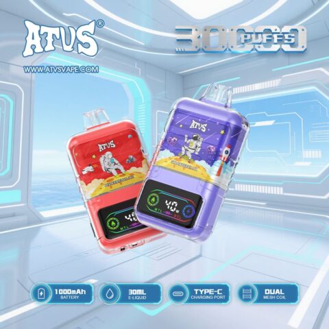 DE021 Cigarette électronique jetable Puff 30000 Taff avec Afficheur LED rechargeable et débit d'air réglable MTL DTL ATVS Vape