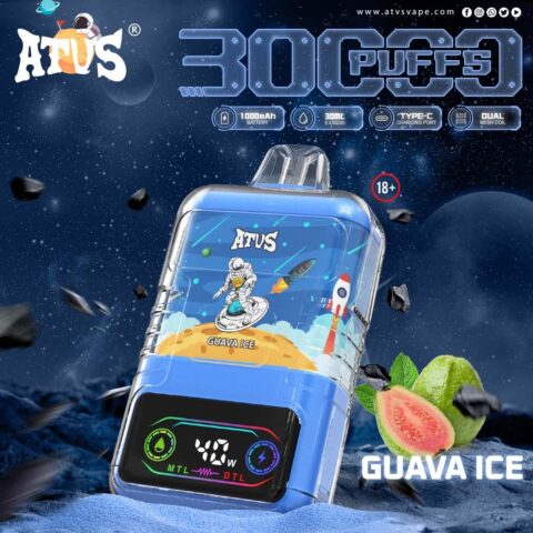 DE021 Cigarette électronique jetable Puff 30000 Taff avec Afficheur LED rechargeable et débit d'air réglable MTL DTL ATVS Vape