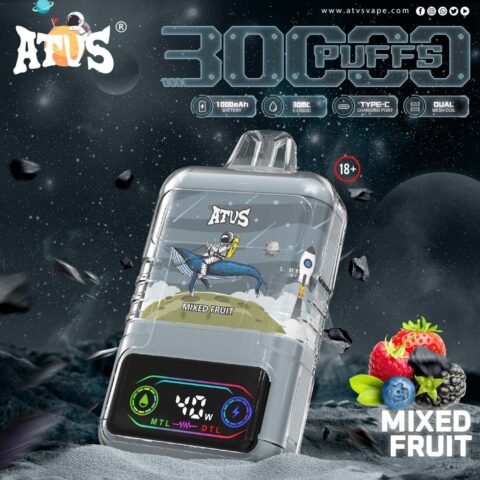 DE021 Cigarette électronique jetable Puff 30000 Taff avec Afficheur LED rechargeable et débit d'air réglable MTL DTL ATVS Vape