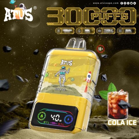 DE021 Cigarette électronique jetable Puff 30000 Taff avec Afficheur LED rechargeable et débit d'air réglable MTL DTL ATVS Vape