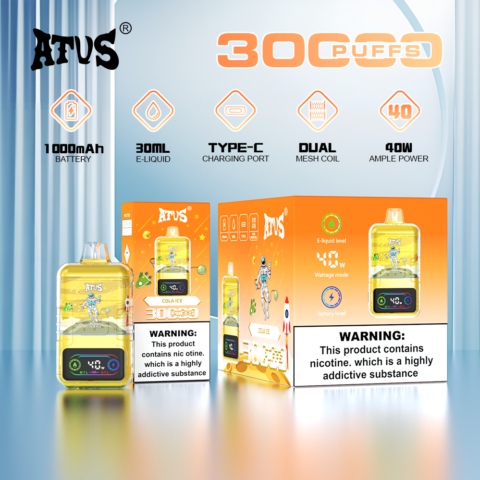 DE021 Cigarette électronique jetable Puff 30000 Taff avec Afficheur LED rechargeable et débit d'air réglable MTL DTL ATVS Vape