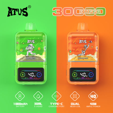 DE021 Cigarette électronique jetable Puff 30000 Taff avec Afficheur LED rechargeable et débit d'air réglable MTL DTL ATVS Vape