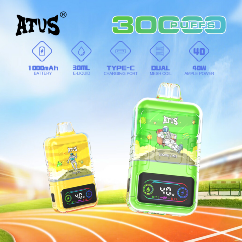 DE021 Cigarette électronique jetable Puff 30000 Taff avec Afficheur LED rechargeable et débit d'air réglable MTL DTL ATVS Vape