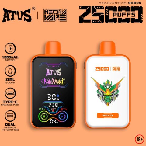 DE021 Cigarette électronique jetable Puff 30000 Taff avec Afficheur LED rechargeable et débit d'air réglable MTL DTL ATVS Vape