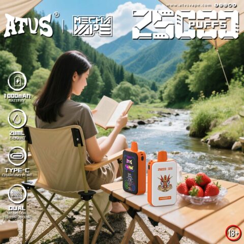 DE021 Cigarette électronique jetable Puff 30000 Taff avec Afficheur LED rechargeable et débit d'air réglable MTL DTL ATVS Vape