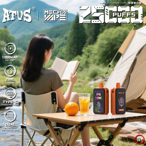 DE021 Cigarette électronique jetable Puff 30000 Taff avec Afficheur LED rechargeable et débit d'air réglable MTL DTL ATVS Vape