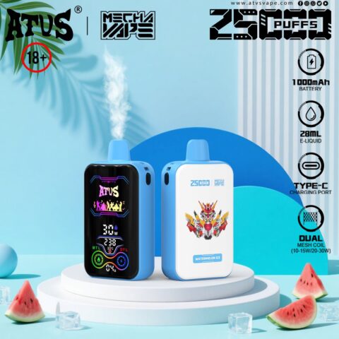 DE021 Cigarette électronique jetable Puff 30000 Taff avec Afficheur LED rechargeable et débit d'air réglable MTL DTL ATVS Vape