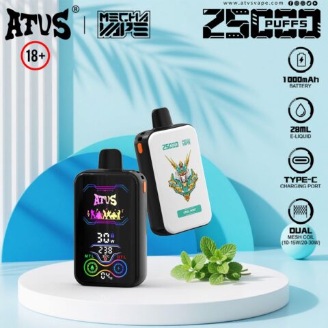 DE021 Cigarette électronique jetable Puff 30000 Taff avec Afficheur LED rechargeable et débit d'air réglable MTL DTL ATVS Vape