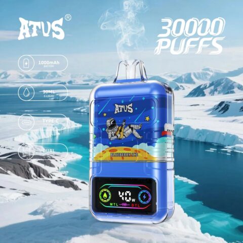 DE021 Cigarette électronique jetable Puff 30000 Taff avec Afficheur LED rechargeable et débit d'air réglable MTL DTL ATVS Vape