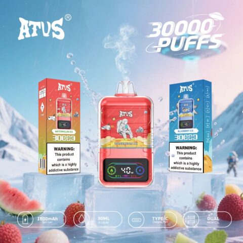 DE021 Cigarette électronique jetable Puff 30000 Taff avec Afficheur LED rechargeable et débit d'air réglable MTL DTL ATVS Vape