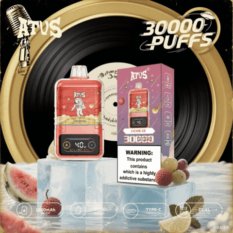 DE021 Cigarette électronique jetable Puff 30000 Taff avec Afficheur LED rechargeable et débit d'air réglable MTL DTL ATVS Vape