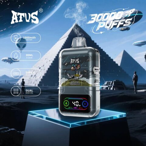 DE021 Cigarette électronique jetable Puff 30000 Taff avec Afficheur LED rechargeable et débit d'air réglable MTL DTL ATVS Vape