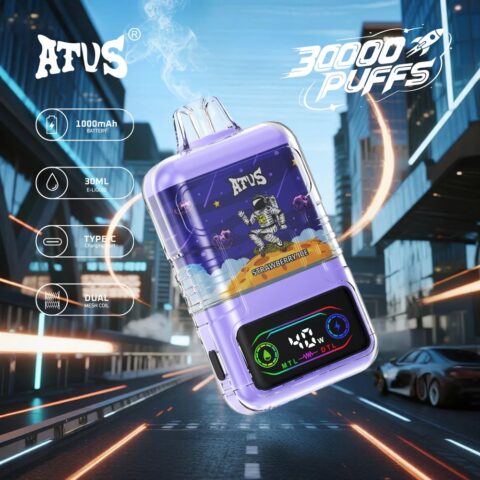 DE021 Cigarette électronique jetable Puff 30000 Taff avec Afficheur LED rechargeable et débit d'air réglable MTL DTL ATVS Vape