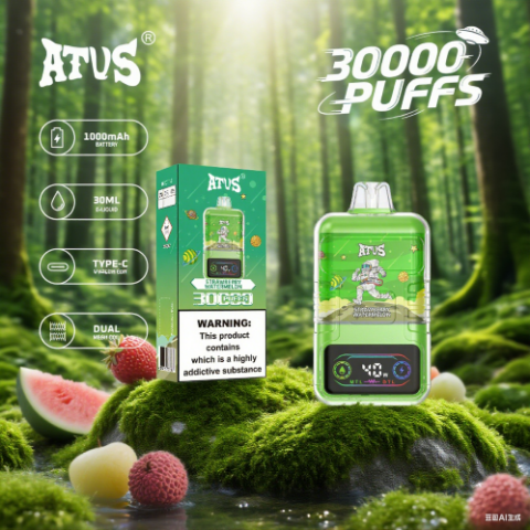 DE021 Cigarette électronique jetable Puff 30000 Taff avec Afficheur LED rechargeable et débit d'air réglable MTL DTL ATVS Vape