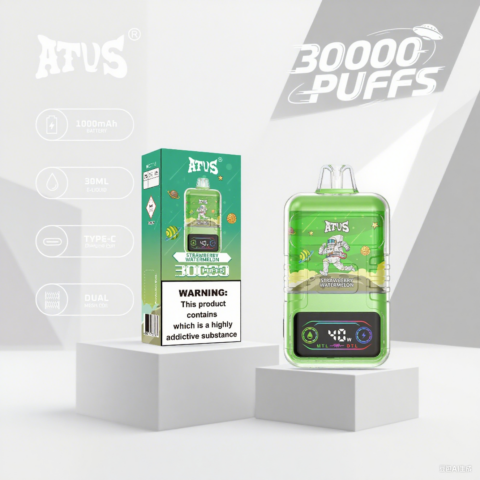 DE021 Cigarette électronique jetable Puff 30000 Taff avec Afficheur LED rechargeable et débit d'air réglable MTL DTL ATVS Vape