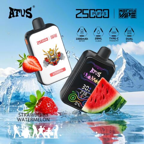 DE022 Cigarette électronique jetable Puff 25000 Taff avec Plein écran rechargeable et débit d'air réglable ATVS Vape