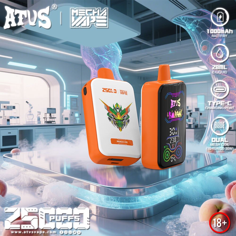 DE022 Cigarette électronique jetable Puff 35000 Taff avec Plein écran rechargeable et débit d'air réglable ATVS Vape