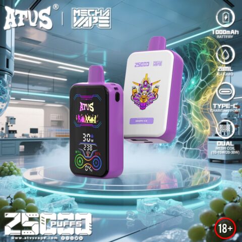 DE022 Cigarette électronique jetable Puff 35000 Taff avec Plein écran rechargeable et débit d'air réglable ATVS Vape