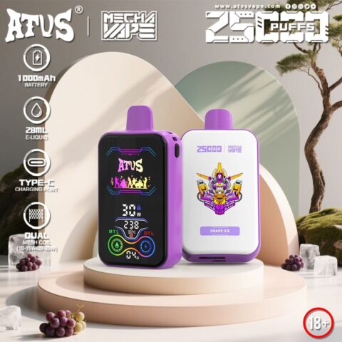 DE022 Cigarette électronique jetable Puff 35000 Taff avec Plein écran rechargeable et débit d'air réglable ATVS Vape