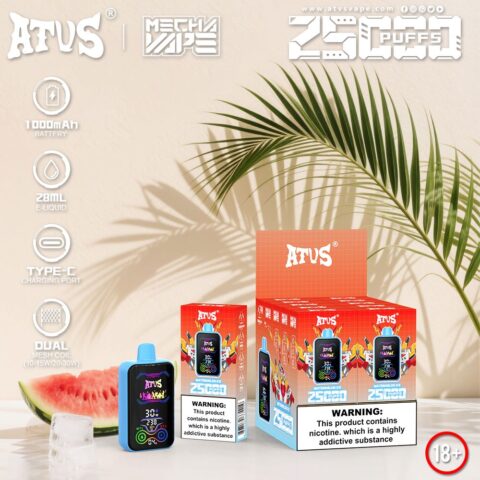 DE022 Cigarette électronique jetable Puff 35000 Taff avec Plein écran rechargeable et débit d'air réglable ATVS Vape