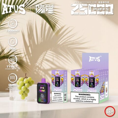 DE022 Cigarette électronique jetable Puff 35000 Taff avec Plein écran rechargeable et débit d'air réglable ATVS Vape