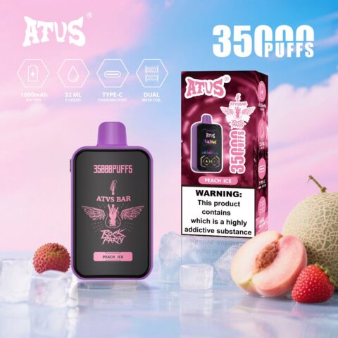 DE022 Cigarette électronique jetable Puff 35000 Taff avec Plein écran rechargeable et débit d'air réglable ATVS Vape