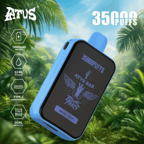 DE022 Cigarette électronique jetable Puff 35000 Taff avec Plein écran rechargeable et débit d'air réglable ATVS Vape