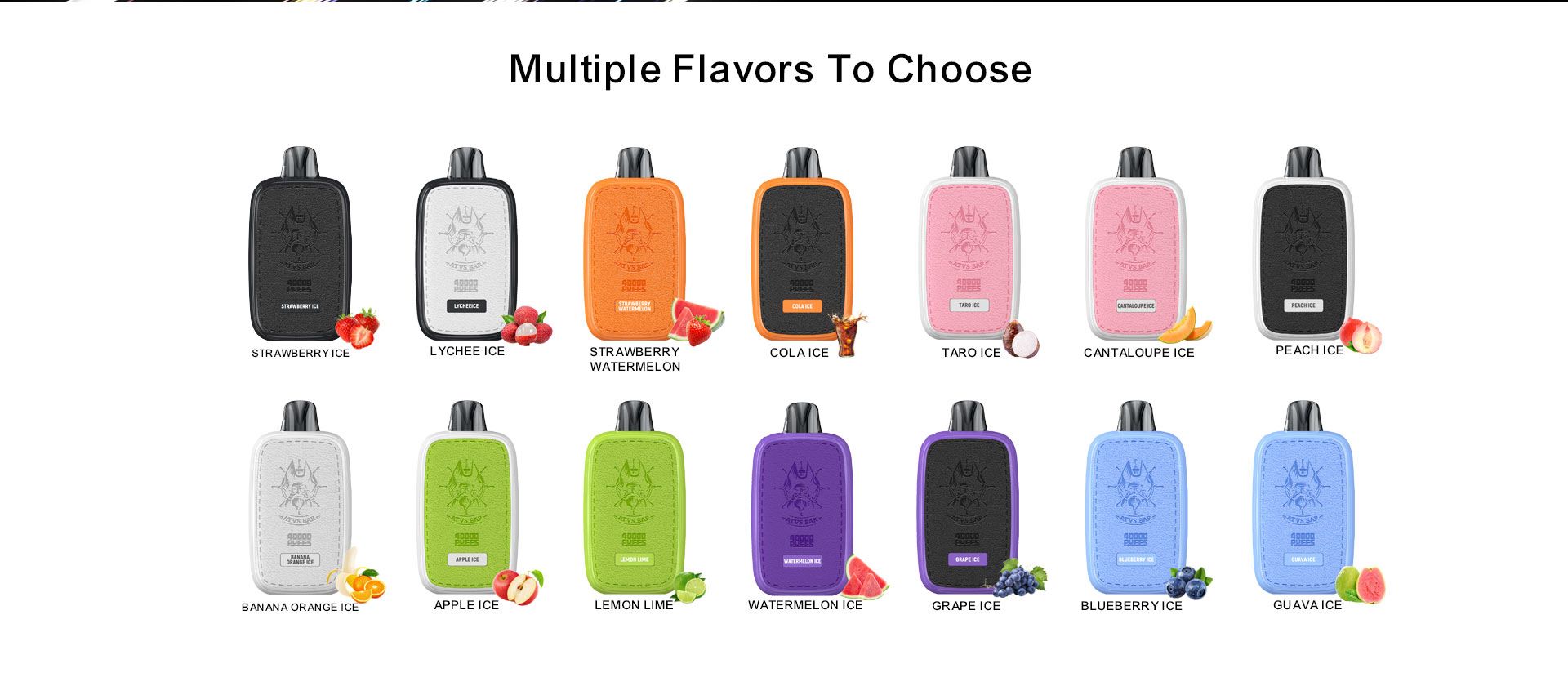 DE023 Vape jetable 40000 bouffées avec écran complet rechargeable et flux d'air réglable ATVS Vape