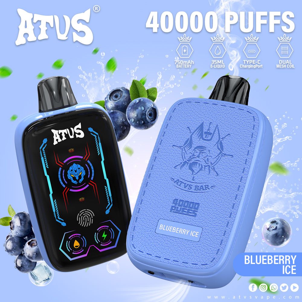 DE023 Vape jetable 40000 bouffées avec écran complet rechargeable et flux d’air réglable