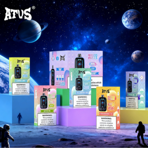 DE023 Vape jetable 40000 bouffées avec écran complet rechargeable et flux d'air réglable ATVS Vape