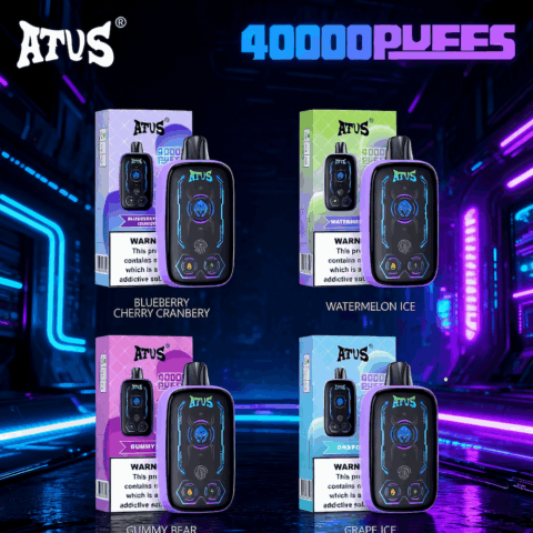 DE030 60000 Puffs Vape jetable avec écran intelligent et charge rapide saveur reglable ATVS Vape