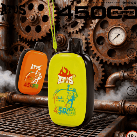 DE027 Vape jetable 45000 bouffées avec écran complet rechargeable et flux d'air réglable ATVS Vape
