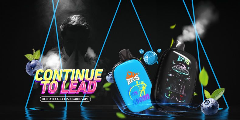 DE027 Vape jetable 45000 bouffées avec écran complet rechargeable et flux d'air réglable ATVS Vape
