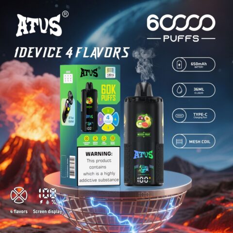 DE030 60000 Puffs Vape jetable avec écran intelligent et charge rapide saveur reglable ATVS Vape