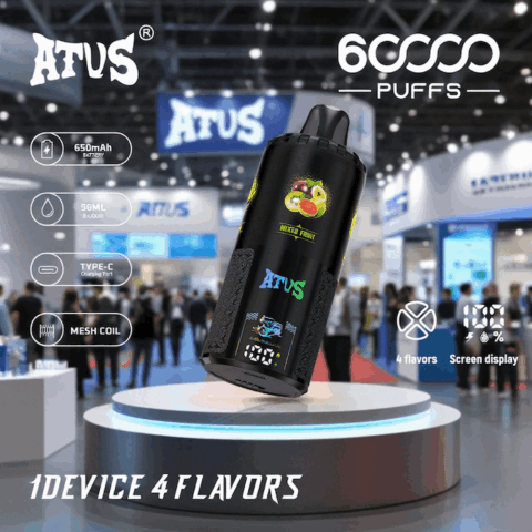 DE030 60000 Puffs Vape jetable avec écran intelligent et charge rapide saveur reglable ATVS Vape