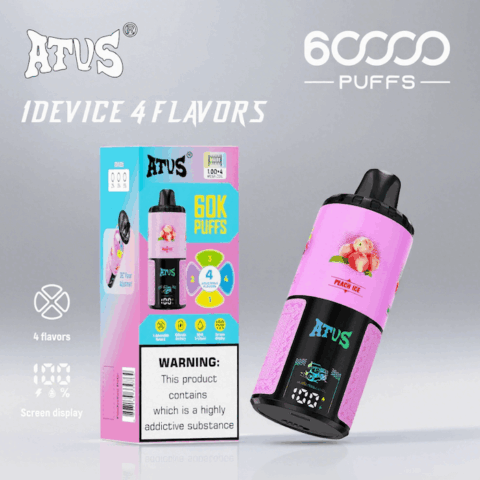 DE030 60000 Puffs Vape jetable avec écran intelligent et charge rapide saveur reglable ATVS Vape