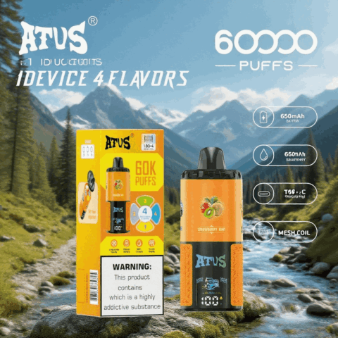 DE030 60000 Puffs Vape jetable avec écran intelligent et charge rapide saveur reglable ATVS Vape