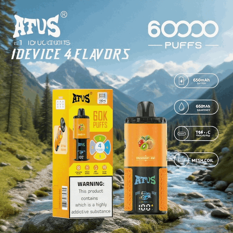 DE030 60000 Puffs Vape jetable avec écran intelligent et charge rapide saveur reglable ATVS Vape