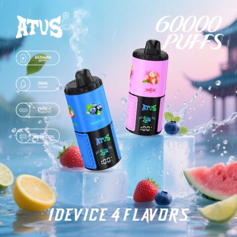 DE030 60000 Puffs Vape jetable avec écran intelligent et charge rapide saveur reglable ATVS Vape