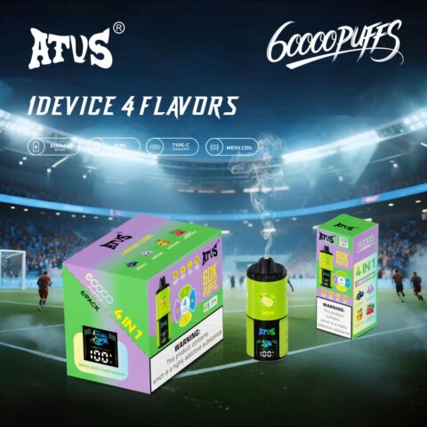 DE030 60000 Puffs Vape jetable avec écran intelligent et charge rapide saveur reglable ATVS Vape