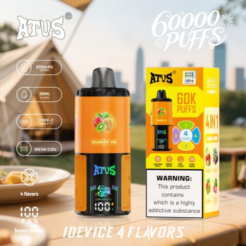 DE030 60000 Puffs Vape jetable avec écran intelligent et charge rapide saveur reglable ATVS Vape