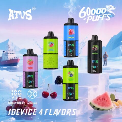 DE030 60000 Puffs Vape jetable avec écran intelligent et charge rapide saveur reglable ATVS Vape