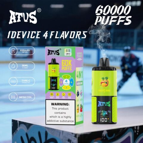 DE030 60000 Puffs Vape jetable avec écran intelligent et charge rapide saveur reglable ATVS Vape